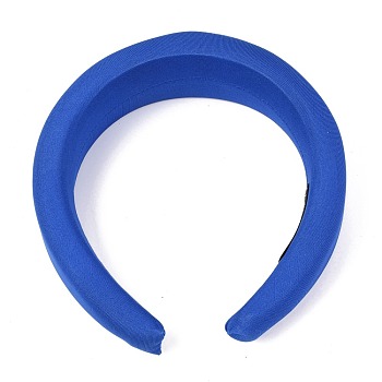 Polyester Sponge Thick Hairbands, for Women Bezel  Hair Accessories, Royal Blue, 15~40mm, Inner Diameter: 145x120mm