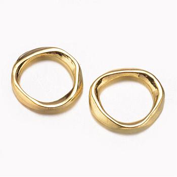 Alloy Linking Rings, Ring, Cadmium Free & Lead Free, Golden, 19x18x2.5mm, Hole: 13mm