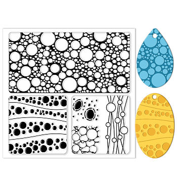 Silicone Clay Texture Mat, Clay Modeling Pattern Pad, Bubble, 140x140x3mm