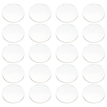 Flat Round Acrylic Chassis Display Pedestals, for Toy Model Display, Clear, 60x2mm, 20pcs/box