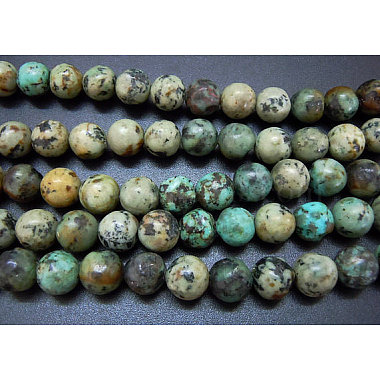 12mm DarkSeaGreen Round African Turquoise Beads