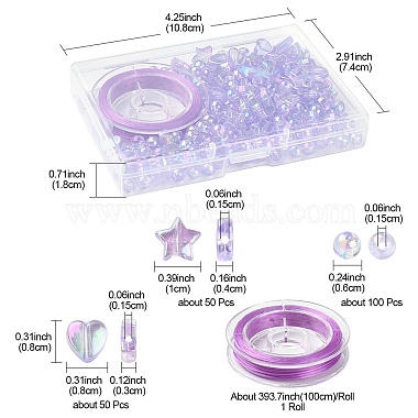 kit de bricolaje para hacer pulseras elásticas(DIY-YW0007-47A)-3