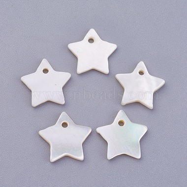 White Star Shell Charms