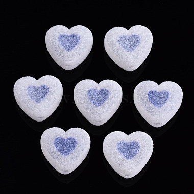 Royal Blue Heart Acrylic Beads