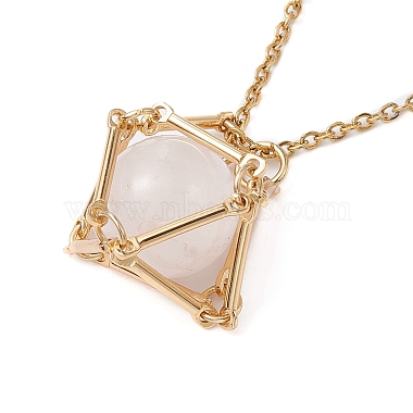Brass Macrame Pouch Empty Stone Holder for Pendant Necklaces Making(NJEW-JN04450-01)-4