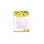 Plastic Hook Hangers, with Adhesive Stickers, White, 69x20x21mm, 2pcs/set(AJEW-WH0251-59)