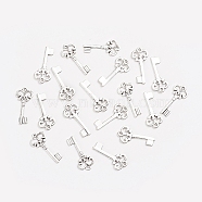 Vintage Alloy Pendants, Key, for DIY Handmade Accessories, Antique Silver, 21.5x10x1mm, Hole: 1mm(PALLOY-TAC0009-81AS)