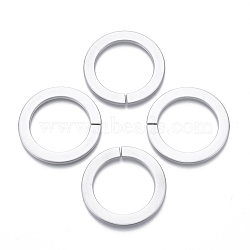 Spray Painted CCB Plastic Linking Rings, Quick Link Connectors, For Jewelry Link Chains Making, Round Ring, Silver, 45x3mm, Inner Diameter: 32mm(CCB-R104-30-03)