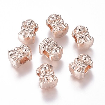 Alloy European Beads, Large Hole Beads, Girl, Rose Gold, 13.5x10x9.5mm, Hole: 5mm