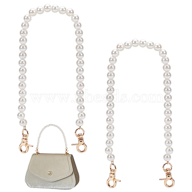 Elite 2Pcs ABS Plastic Imitation Pearl Beaded Bag Straps(AJEW-PH0003-99A)-8