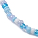 Glass Seed & Synthetic Turquoise Starfish Beaded Stretch Bracelet for Women(BJEW-JB09709-01)-4