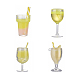 16Pcs 4 Style Imitation Juice Goblet Draft Beer Pendants(CRES-ZZ0001-01)-1