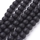 Synthetic Black Stone Beads Strands(G508-2)-1