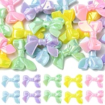 20Pcs 5 Colors AB Color Plated Acrylic Beads, Bowknot, Mixed Color, 24x33mm, Hole: 3mm, 4pcs/color(CRES-YW0002-62)
