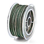 10 Yards Round Braided Nylon Threads, for Chinese Knot Making, Dark Green, 1.5mm, about 2.19 Yards(2m)~3.28 Yards(3m)/Roll(NWIR-G019-02H)