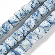 Handmade Polymer Clay Beads Strand, Column, Cornflower Blue, 6~7.5x5.5~7mm, Hole: 1.7~2.3mm, about 54~65pcs/strand, 15.83~16.69''(40.2~42.4cm)(CLAY-Z002-01B)