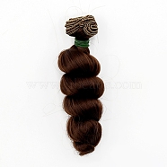 High Temperature Fiber Long Curly Hairstyle Doll Wig Hair, for DIY Girl BJD Makings Accessories, Coconut Brown, 5.91 inch(15cm)(DOLL-PW0001-028-11)