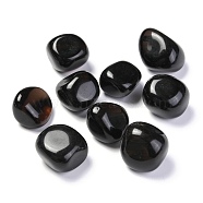 Natural Obsidian Beads, No Hole, Nuggets, Tumbled Stone, Healing Stones for 7 Chakras Balancing, Crystal Therapy, Meditation, Reiki, Vase Filler Gems, 14~26x13~21x12~18mm, about 170pcs/1000g(G-M368-07B)