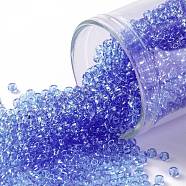 TOHO Round Seed Beads, Japanese Seed Beads, (3L) Transparent Light Aquamarine, 11/0, 2.2mm, Hole: 0.8mm, about 5555pcs/50g(SEED-XTR11-0003L)