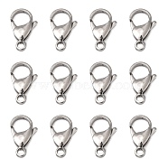 Polished 316 Surgical Stainless Steel Lobster Claw Clasps, Parrot Trigger Clasps, Stainless Steel Color, 19x12x5mm, Hole: 3mm(STAS-R072-18A)