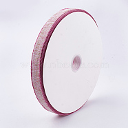 Polyester Ribbon, PearlPink, 1inches(25~26mm); about 100yards/roll(91.44m/roll)(SRIB-T003-04G)