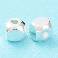 201 Stainless Steel Beads, Cube, Silver, 5x5x5mm, Hole: 1.6mm(STAS-P327-01S)