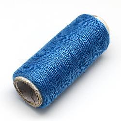 402 Polyester Sewing Thread Cords for Cloth or DIY Craft, Dodger Blue, 0.1mm, about 120m/roll, 10rolls/bag(OCOR-R027-41)