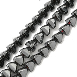 Non-magnetic Synthetic Hematite Beads Strands, Triangle, 4x4.5x4mm, Hole: 0.8mm, about 102pcs/strand, 15.75''(40cm)(G-I365-25)