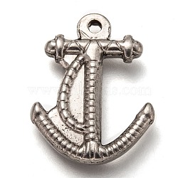 304 Stainless Steel Pendants, Anchor, Stainless Steel Color, 23.5x18.5x3.5mm, Hole: 1.5mm(X-STAS-H123-20P)