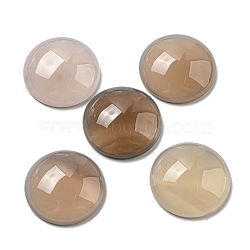 Natural Grey Agate Cabochons, Flat Round, 20~21.5x6~8mm(G-C115-02A-40)