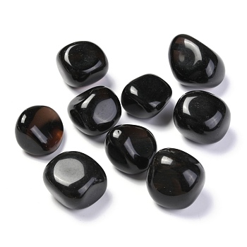 Natural Obsidian Beads, No Hole, Nuggets, Tumbled Stone, Healing Stones for 7 Chakras Balancing, Crystal Therapy, Meditation, Reiki, Vase Filler Gems, 14~26x13~21x12~18mm, about 170pcs/1000g