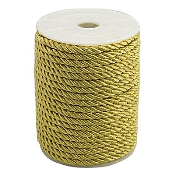 Twisted Nylon Thread, Dark Khaki, 5mm, about 18~19yards/roll(16.4m~17.3m/roll)