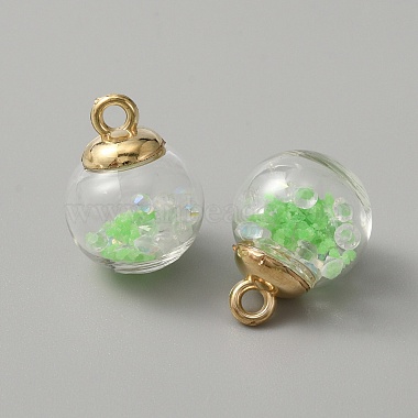 Glow in the Dark Luminous Glass Globe Pendants(GLAA-WH0030-18B)-3