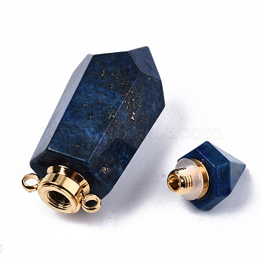 Faceted Natural Lapis Lazuli Pendants(G-T131-15B)-4