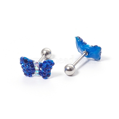Stainless Steel Barbell Cartilage Earrings(AJEW-L078-A)-4