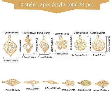 24Pcs 12 Style Rack Plating Brass Pendants(KK-CA0002-43)-2