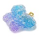 pendentifs en résine transparente avec strass à pois(RESI-N040-02G-02-RS)-2