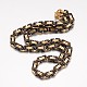 201 Stainless Steel Byzantine Chain Necklaces(X-NJEW-K062-01C4-8mm)-1