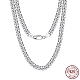 Rhodium Plated 925 Sterling Silver Cuban Link Chain Necklace(NJEW-I124-002)-1
