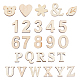 Gorgecraft Pine Wood Alphabet Cabochons(WOOD-GF0001-22)-1