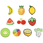 20Pcs 10 Styles Acrylic Badges Brooch Pins, Cute Lapel Pin, for Clothing Bags Jackets Accessory DIY Crafts, Mixed Shapes, Mixed Color, 27~49x32~52x7.5~8.5mm, 2pcs/style(JEWB-CJ0003-01)