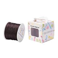 Nylon Thread, Rattail Satin Cord, Coconut Brown, 1.5mm, about 100yards/roll(300 feet/roll)(NWIR-JP0010-1.5mm-738)
