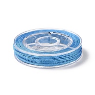 Nylon Thread for Jewelry Making, Cornflower Blue, 0.8mm, about 7.65~9.84 yards(7~9m)/roll(NWIR-N001-0.8mm-35)