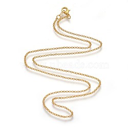 Brass Chain Necklaces, Golden, 18.8 inch, 1.6mm(NJEW-D079-G)