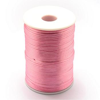Polyester Cord, Hot Pink, 1.5mm, about 109.36 yards(100m)/roll