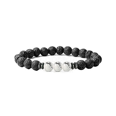 Round Lava Rock Bracelets