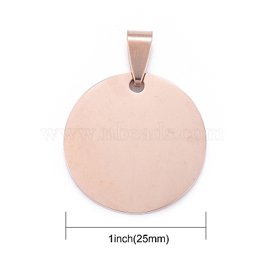 Ion Plating(IP) 304 Stainless Steel Pendants(STAS-I311-05A-RG)-3