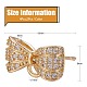 2Pairs 2 Color Brass Micro Pave Cubic Zirconia Earring Findings with Loop(DIY-SZ0008-41)-2