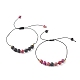 Natural Imperial Jasper(Dyed) Braided Bead Bracelets Set for Girl Women(BJEW-JB06866-04)-1