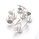 304 Stainless Steel Flat Round Blank Peg & Post Ear Studs Findings(X-STAS-E025-3)-1